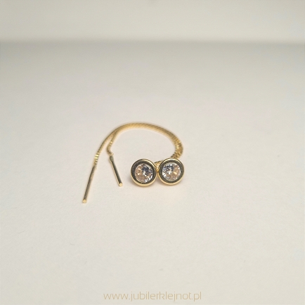 Kolczyki przeciągane próba 585 