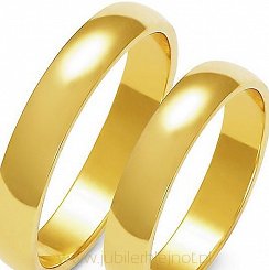 Obrączki złote próby 585. Szerokość 4mm