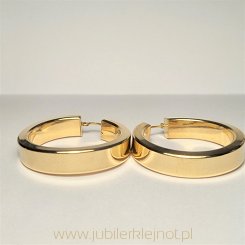 Kolczyki koła duże próba złota 585 