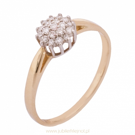 Pierścionek złoty z brylantem
