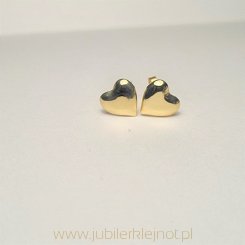 Kolczyki próba złota 585 Serca