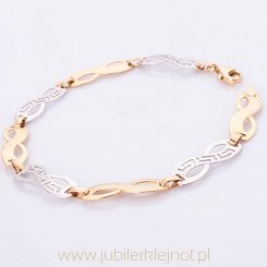 Bransoletka złota "nieskończoność"