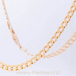 Łańcuszek złoty próby 585 splot pancerka