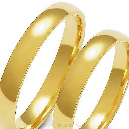 Obrączki złote próby 585. Szerokość 3,5mm
