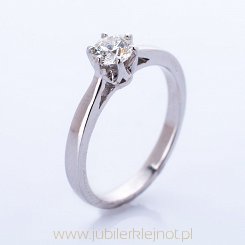 Pierścionek złoty z brylantem 0.40CT