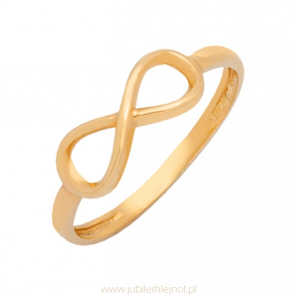 Pierścionek złoty próby 585 z cyrkoniami 