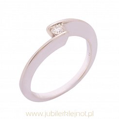 Pierścionek złoty z brylantem