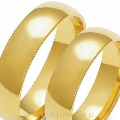 Obrączki złote próby 585. Szerokość 5,5mm