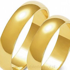 Obrączki złote próby 585. Szerokość 5mm