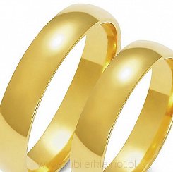 Obrączki złote próby 585. Szerokość 4,5mm