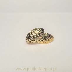 Kolczyki próba złota 585 Grawerowane Angielskie zapięcie