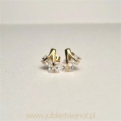 Kolczyki próba złota 585 cyrkonie