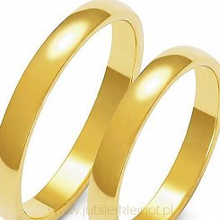 Obrączki złote próby 585. Szerokość 3mm