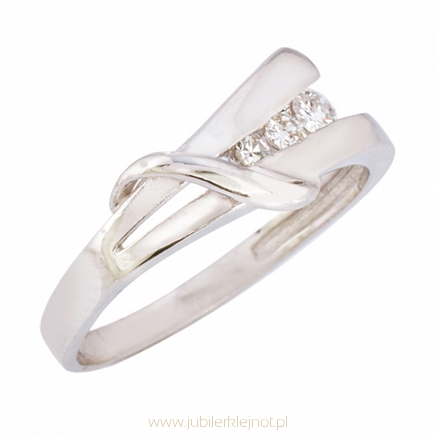 Pierścionek złoty z brylantami