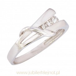 Pierścionek złoty z brylantami