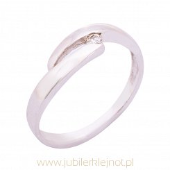 Pierścionek złoty z brylantem