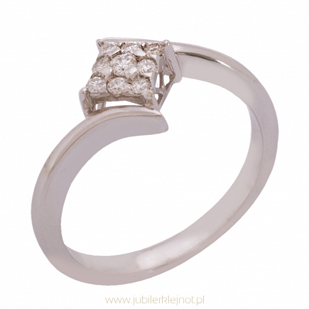 Pierścionek złoty z brylantem