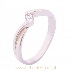 Pierścionek złoty z brylantem