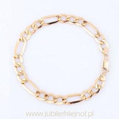 Bransoletka złota splot Figaro